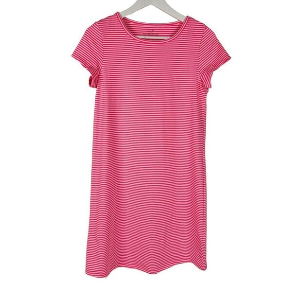 Vineyard Vines Dresses & Skirts - Vineyard Vines Madison Stripe Short Sleeve Dress XXS Malibu Pink